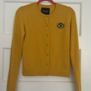 Le Superbe Gold Colorblock Patten Sweater